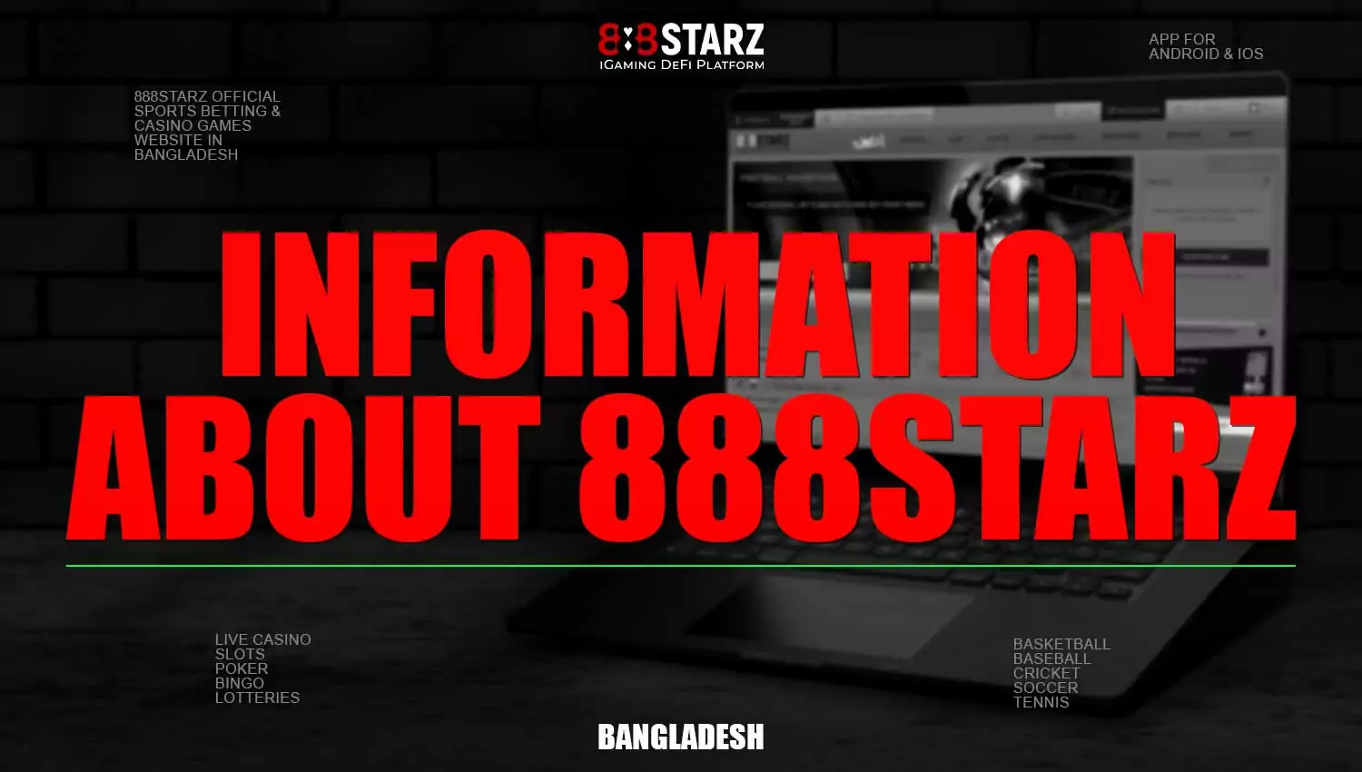 Detailed information about the bookmaker 888Starz.