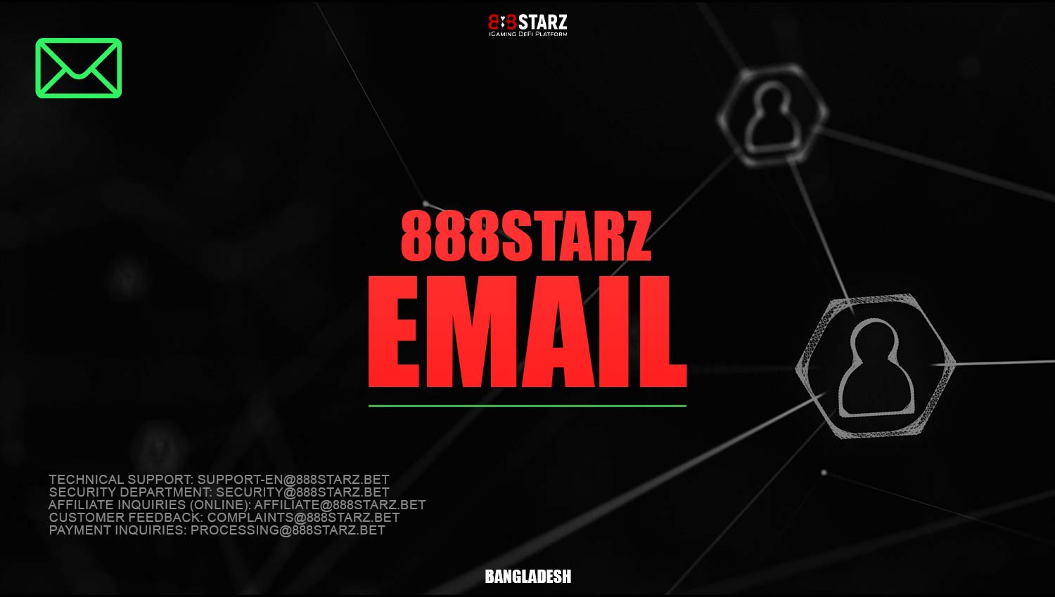 You can contact 888Starz customer support via email.