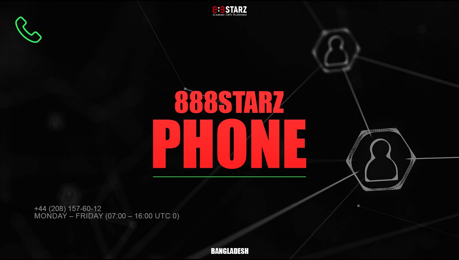 You can contact 888Starz customer support by phone.