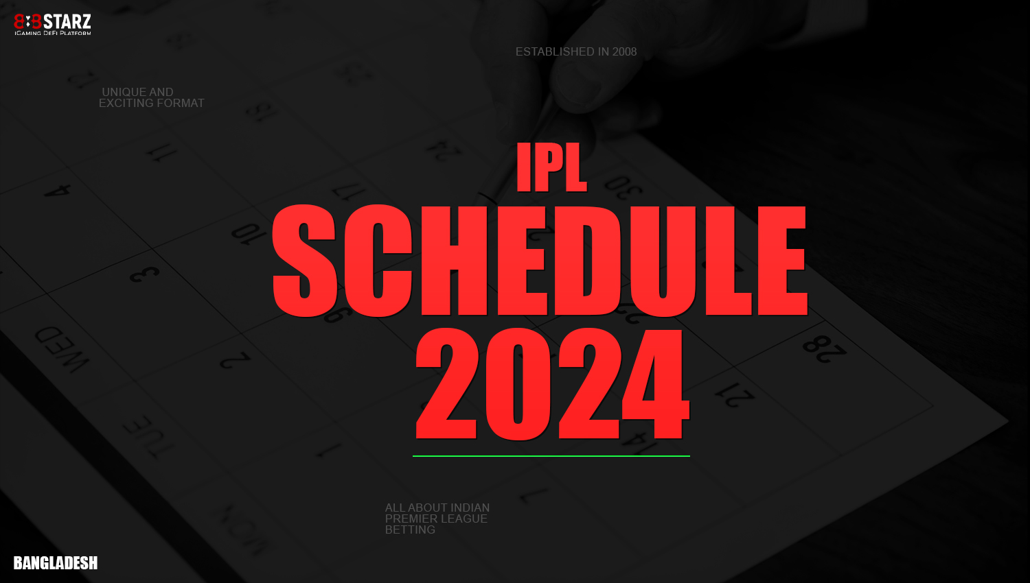 Schedule of all IPL matches available for betting at 888starz Bangladesh
