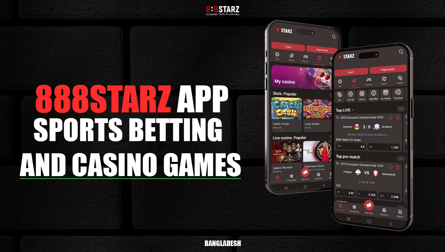 Sports betting and online casino on the 888Starz mobile app 