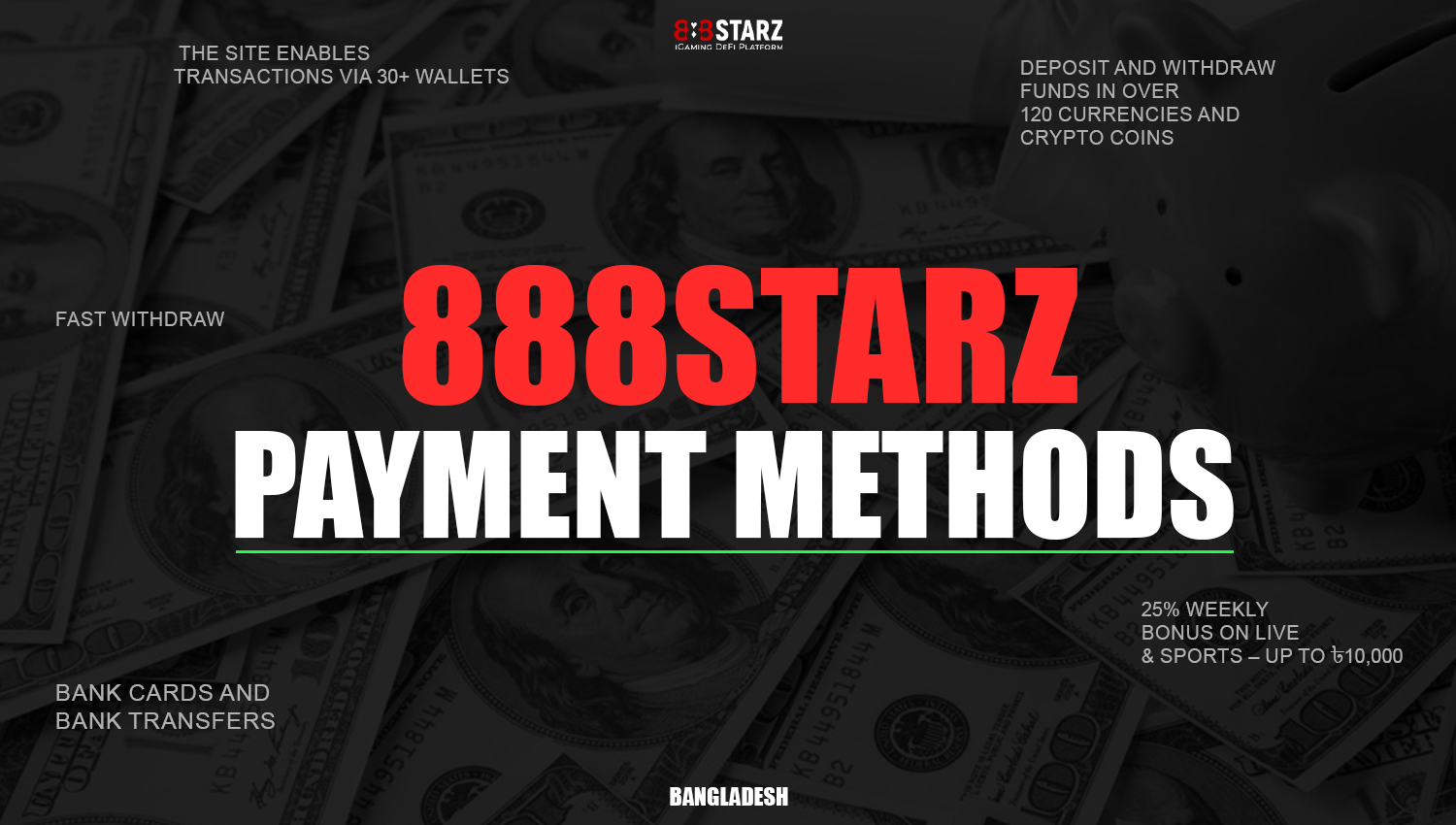 Deposit and Withdrawal from 888starz for Bengali Users