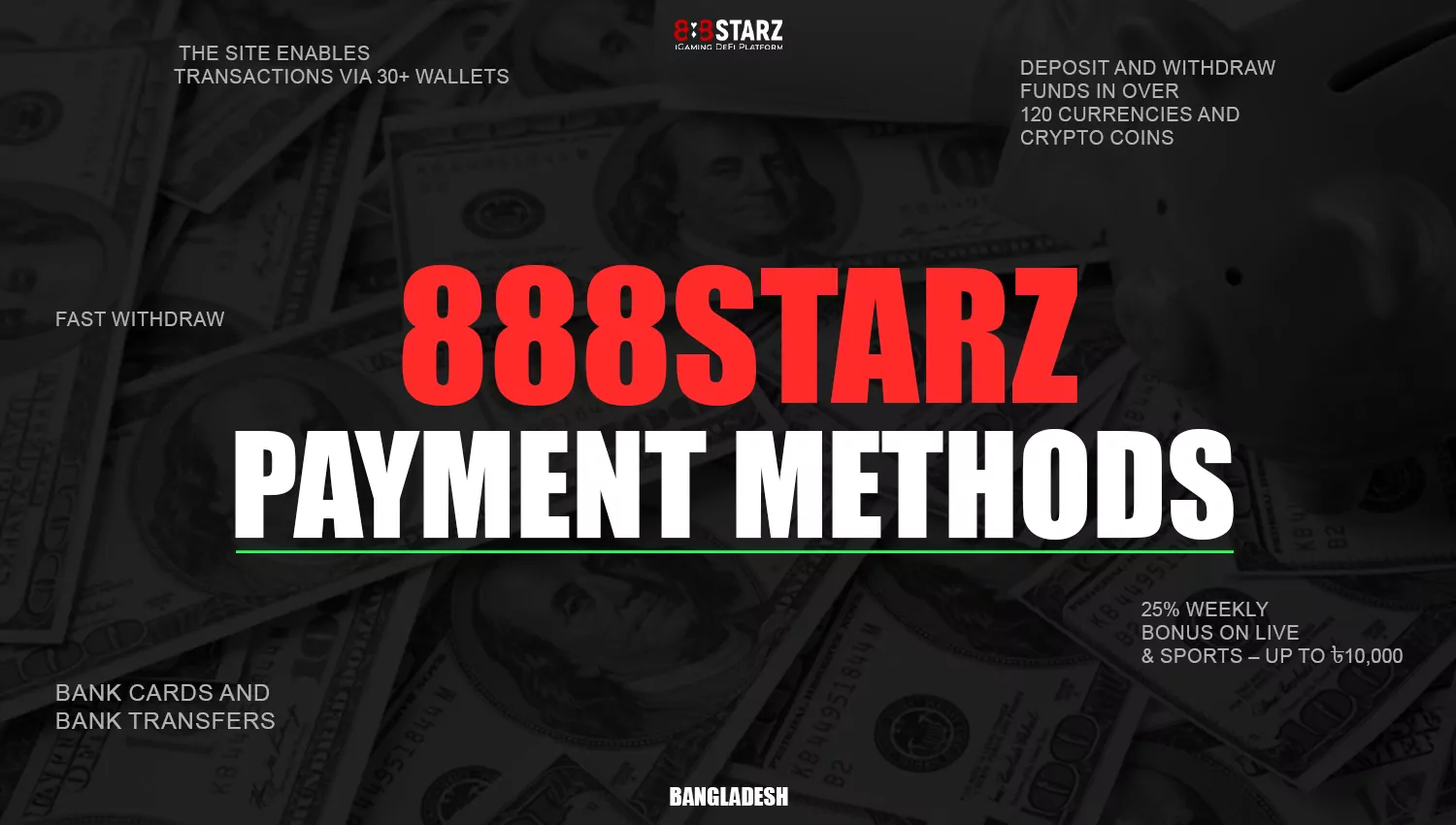 Deposit and Withdrawal from 888starz for Bengali Users